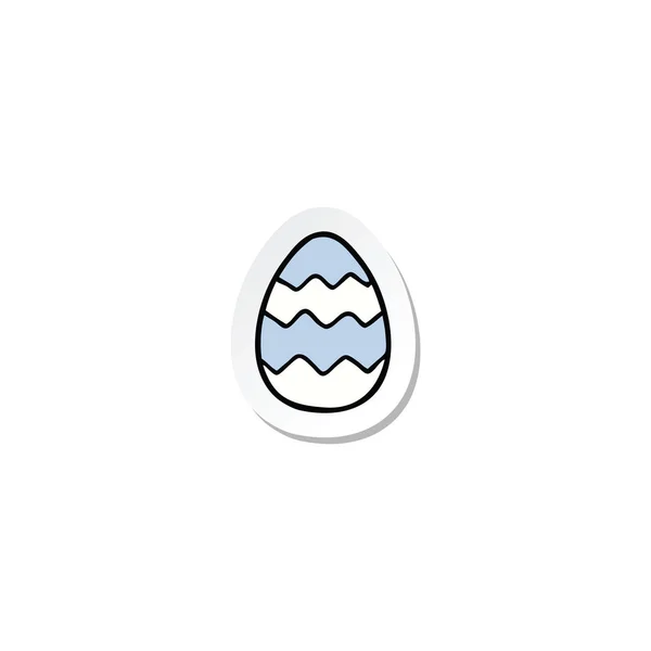 Nálepka Kreslený Malované Velikonoční Vajíčko — Stockový vektor
