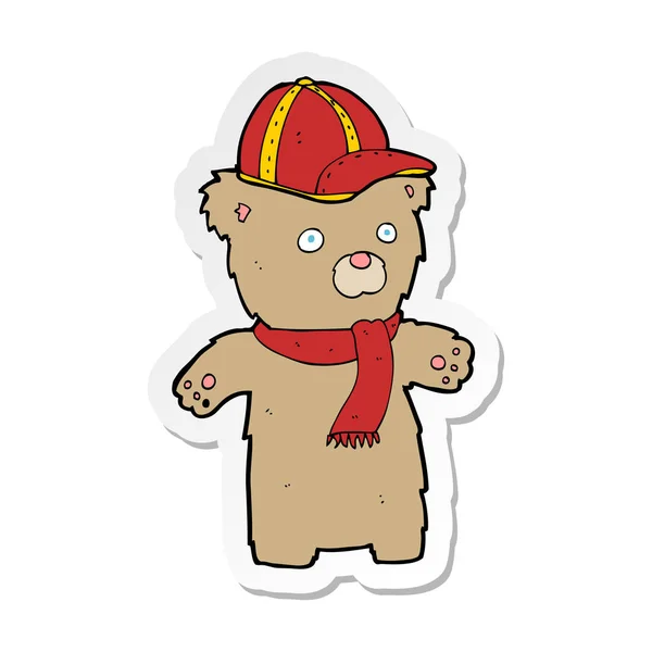Карикатурный Медведь Шляпе — стоковый вектор