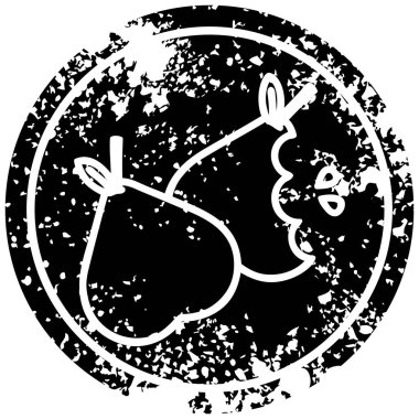 ısırıldı armut sıkıntılı simgesi simgesi