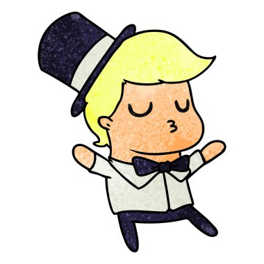 kawaii şirin balo çocuğun serbest el çekilmiş dokulu çizgi film