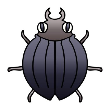 Degrade gölgeli ilginç karikatür böceği