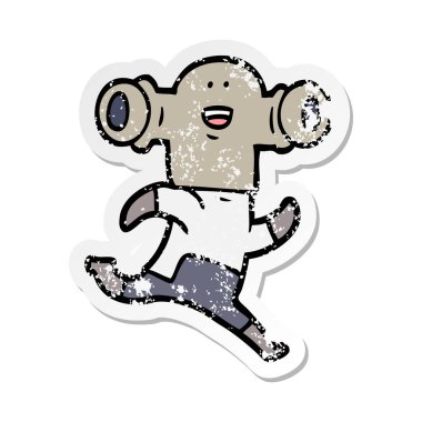 çalışan bir dostu karikatür yabancı sıkıntılı etiket