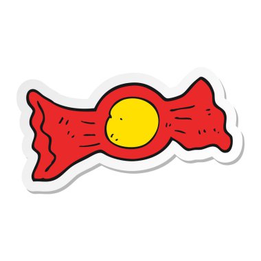 etiket bir çizgi film şeker