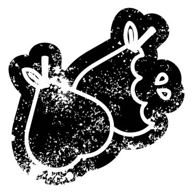 ısırıldı armut sıkıntılı simgesi simgesi