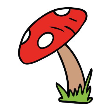 bir kurbağa tabure karikatür doodle