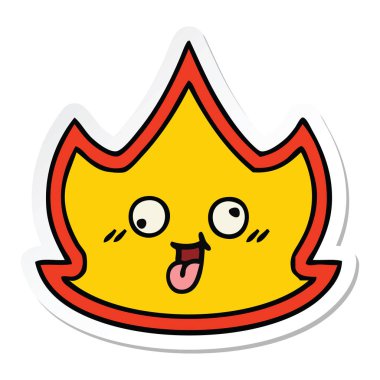 sevimli çizgi yangın etiket