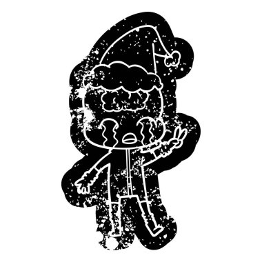 ağlama ve p veren bir büyük beyin yabancı çizgi film sıkıntılı simgesi