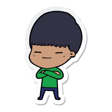 bir çizgi film kendini beğenmiş çocuk etiket