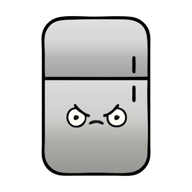 bir buzdolabı dondurucu degrade gölgeli karikatür