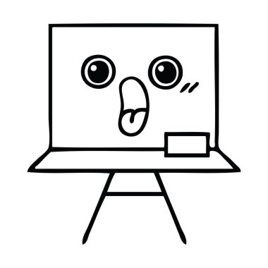 Çizim karikatür bir beyaz tahta