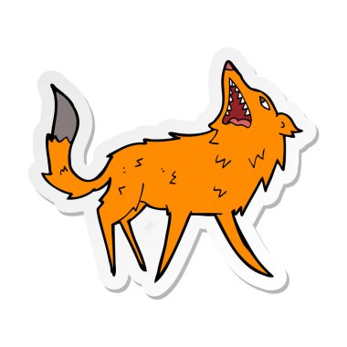 etiket fox yapışma bir karikatür