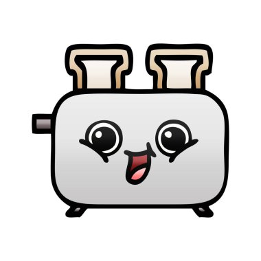 bir tost makinesi degrade gölgeli karikatür