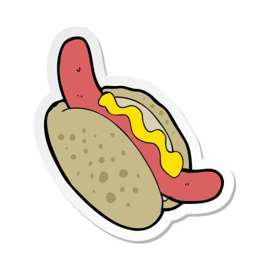 bir çizgi film hotdog etiket