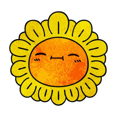 ilginç karikatür çiçek el çekilmiş 