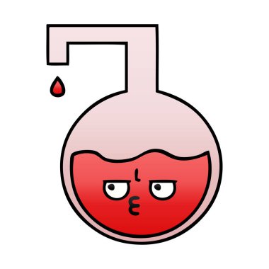 Degrade gölgeli karikatür bilimsel deney 