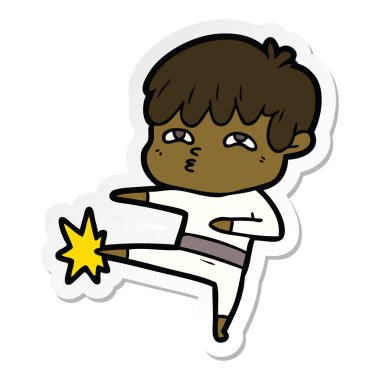 bir çizgi film meraklı adam etiketi