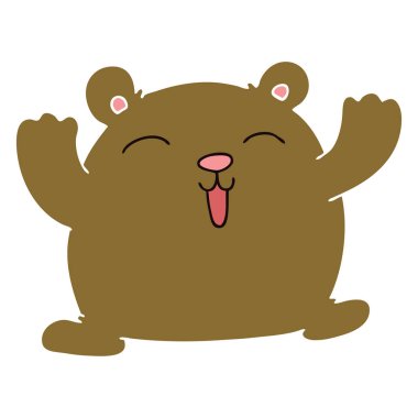 elle çizilmiş ilginç karikatür komik ayı