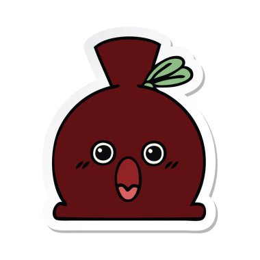 sevimli çizgi çuval etiket