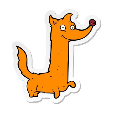 bir karikatür mutlu köpek etiket