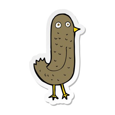 komik karikatür kuş Sticker