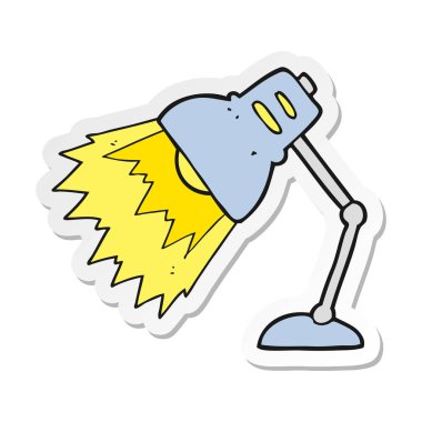 etiket lamba parlayan bir karikatür