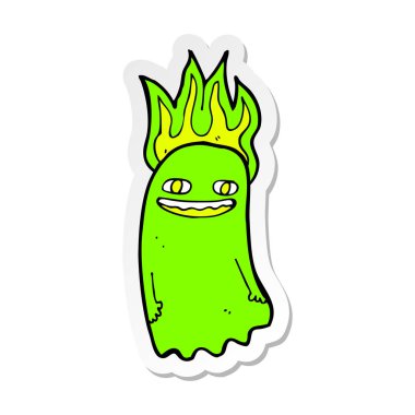 etiket bir komik karikatür hayaletin