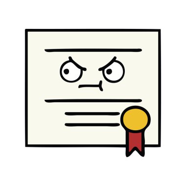 sevimli çizgi Mezuniyet Diploması