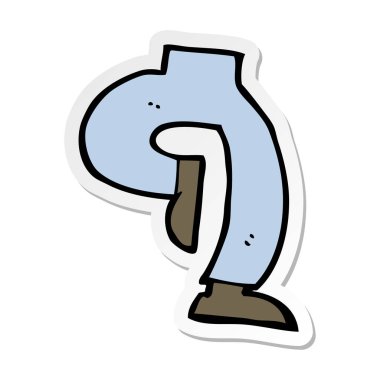 etiket bir karikatür bacak