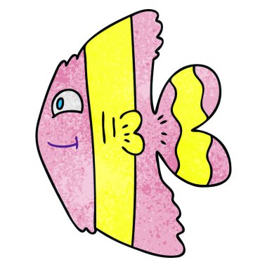 ilginç karikatür balık el çekilmiş 