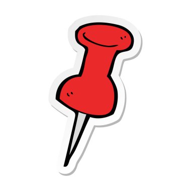 Karikatür Çizim iğnenin etiket