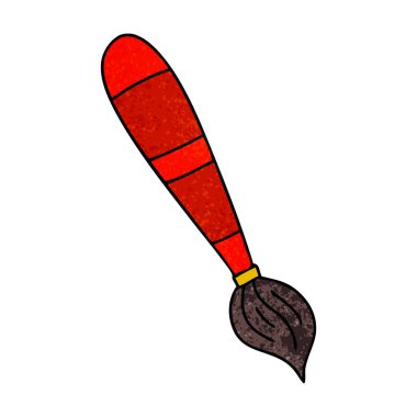 ilginç karikatür boya fırçası el çekilmiş