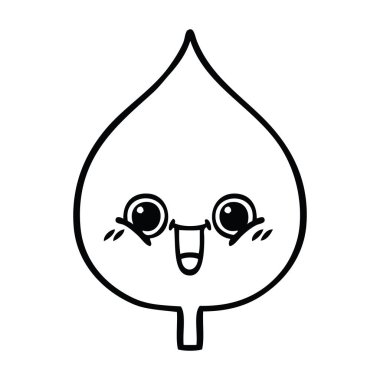 ekspresiyon bir yaprak çizim karikatür