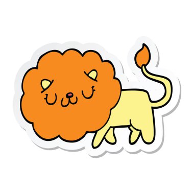 etiket çizgi film aslan