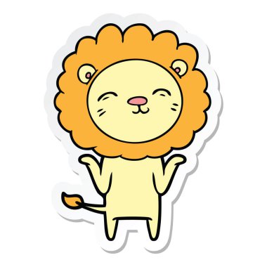 etiket çizgi film aslan