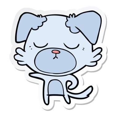 sevimli çizgi köpek etiket