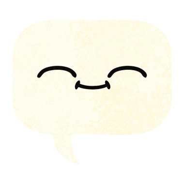 Retro illüstrasyon stil karikatür konuşma balonu