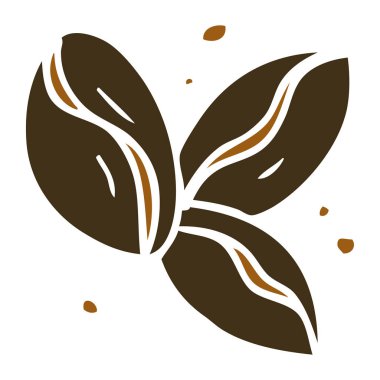 çizgi film doodle üç kahve fasulye