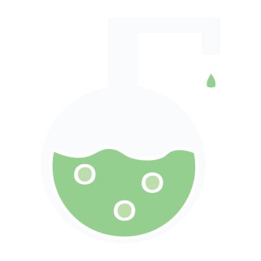 düz renk retro karikatür bir bilimsel deney