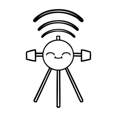 Çizim karikatür bir uydu