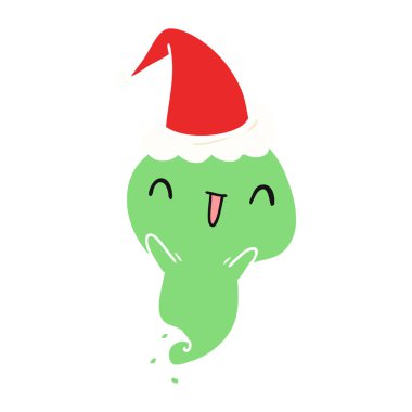 Noel karikatür kawaii hayalet el çekilmiş
