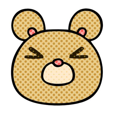 ilginç çizgi roman tarzı çizgi film ayı yüz