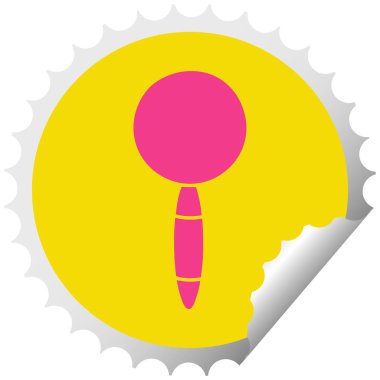 dairesel peeling etiket karikatür Büyüteç