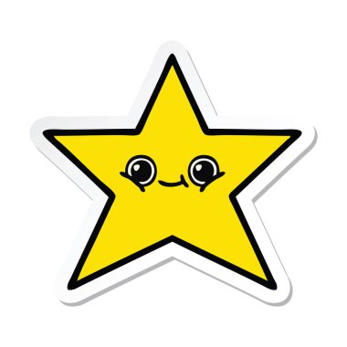 etiket sevimli çizgi altın yıldız