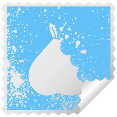 sıkıntılı Meydanı yeşil armut sembolü etiket soyma