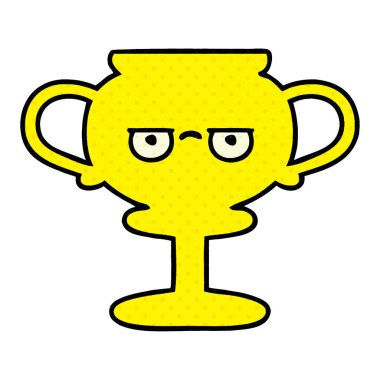 çizgi roman tarzı karikatür bir kupa