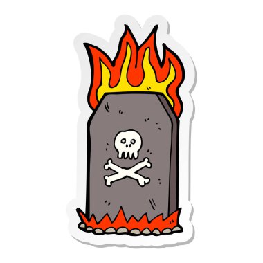 etiket çizgi film ürkütücü mezar