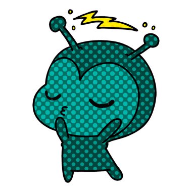 şirin kawaii yabancı serbest çizilmiş karikatür