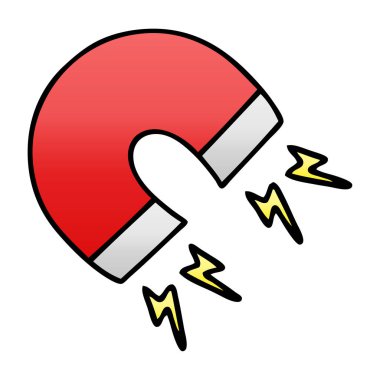 bir mıknatıs degrade gölgeli çizgi film