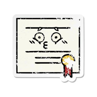 sevimli çizgi mezuniyet diploma sıkıntılı etiket