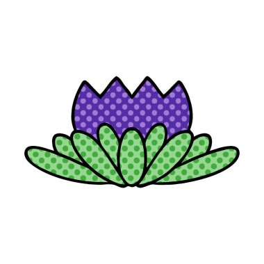 çizgi roman tarzı karikatür bir çiçek